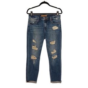 Joe’s jeans boyfriend slim crop jeans size 26 distressed